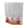 thumbnail image 1 of 3 Grid Cereal Dispenser Dry Food Dispenser Wall Mounted Airtight Dry Food Storage Container Rice Dispenser Kitchen Storage, 1 of 7