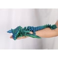 thumbnail image 3 of Dragón Rungungde con alas: dragón arcoíris de cristal impreso en 3D con articulación completa, decoración para el hogar y la oficina, juguete de escritorio ejecutivo, juguete antiestrés para adultos, 3 of 7