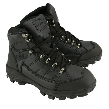 Image of Bazalt MBM9128 Men s Black Water and Frost Proof Leather Lace-Up Work Boots 10