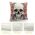 thumbnail image 4 of COMIO  Halloween Pillow Covers Rustic Skull Rose Floral Gothic Halloween Pillows Decorative Throw Pillows Case Fall Holiday Farmhouse Outdoor Cushion Covers for Couch, 4 of 5