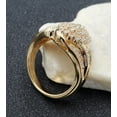 thumbnail image 5 of Baguette & Round Cut Diamond 14K Yellow Gold Finish Silver Engagement Wedding Cluster Ring, 5 of 6