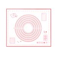 thumbnail image 1 of Silicone Making Baking Mat BBQ Mat with Clear Scale Design Washable Rotatable for Home Kitchen Daily Use, 1 of 8