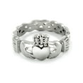 thumbnail image 3 of ELYA Jewelry Women's Celtic Knot Claddagh Steel Ring, 3 of 4