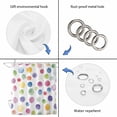 thumbnail image 3 of Boho Polka Dots Shower Curtain Set - Small 36" x 72" Washable Bathtub Curtain with 12 Hooks, Ombre Purple Blue Pink Green Watercolor Waterproof Fabric Stall Shower Curtains for Bathroom Décor, 3 of 6