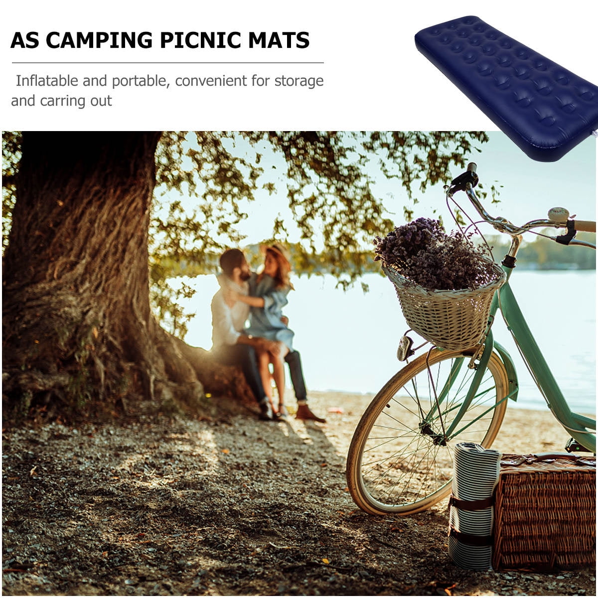 Masteelf  Camp Single Air Mattress Inflatable Beach Foldable Individual