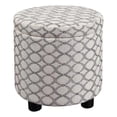 thumbnail image 2 of Designs4Comfort Pouf de Rangement d'Appoint avec Couvercle à Plateau Réversible en Tissu Gris, 2 of 7