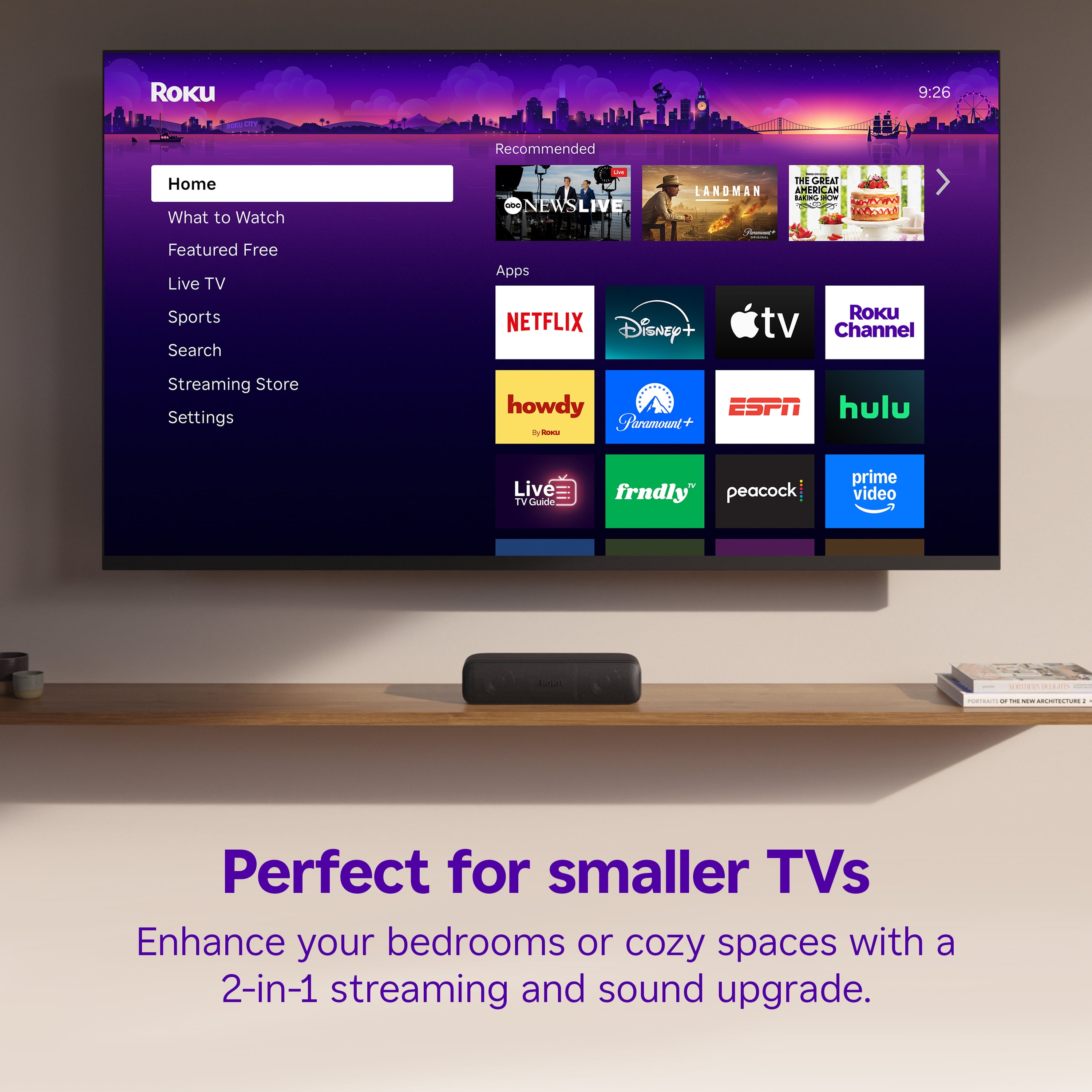 Roku Streambar SE - 2-in-1 TV Soundbar with Built-in Streaming, Premium Speakers, & Speech Clarity