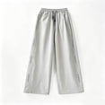 thumbnail image 5 of Bixock Sweatpants for Boys High Waist Straight Leg with Side Pockets Kids Solid Color Loose Casual Joggers Comfortable Workout Activewear Boys Clothings Size 9-10Years, 5 of 6