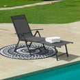 thumbnail image 3 of Nuu Garden 2-Piece Outdoor Patio Chaise Lounge Chair Adjustable Folding Pool Lounger with Steel Frame and Breathable Textile Fabric for Beach, Yard, Pool and Patio, Gray, 3 of 9