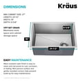 thumbnail image 6 of KRAUS Fairlane 25” Undermount Single Bowl 18-Gauge Stainless Steel Kitchen Sink, 6 of 7