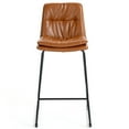 thumbnail image 3 of Set of 2 Aleco Beige Fabric Bar Stool with Metal Nail Head Accents, 3 of 9