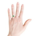 thumbnail image 5 of ANGARA Natural Classic Round 1.2 ct Emerald Solitaire Bypass Engagement Ring in 14K Yellow Gold for Women (Size-7mm) | May Birthstone, Anniversary, Jewelry Gift for Women | Natural Emerald Ring, 5 of 10