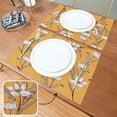 thumbnail image 6 of GZHJMY Placemats Set of 4,White Flowers Heat-Resistant Non-Slip Double Sided Washable Kitchen Dining Table Mats for Kitchen Table Decoration, 12"x18", 6 of 6