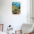 thumbnail image 5 of 12x8 Inches Framed Cactus Wall Art Decor with Gold Frame and Decorative Mexican Artwork Print For Office, Modern Home Decor, Crystal Porcelain Painting Wall Decor for Bedroom, 5 of 8