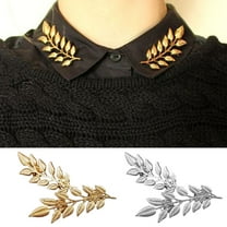 Cheers.US 1 Pair Brooch Pins Vintage Crystal Flower Leaf Bouquet Clusters Brooch Pin For Women Clothes Decor