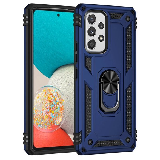 Funda con anillo de Metal a prueba de golpes para Samsung Galaxy, carcasa con armadura para A54, A53, A52, A12, A13, A33, A23, A73, A14, A51, A50, A22, A32, A04, A34, A03s, A72 qiuyongming unisex