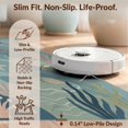 thumbnail image 6 of Design&I 6'x9' Washable Area Rug Snag-Free Blue Oceanic Seascape with Marine Life Motif Underwater Scene Turtles, Fish, for Dining Room, Under Table, Office, 6 of 7