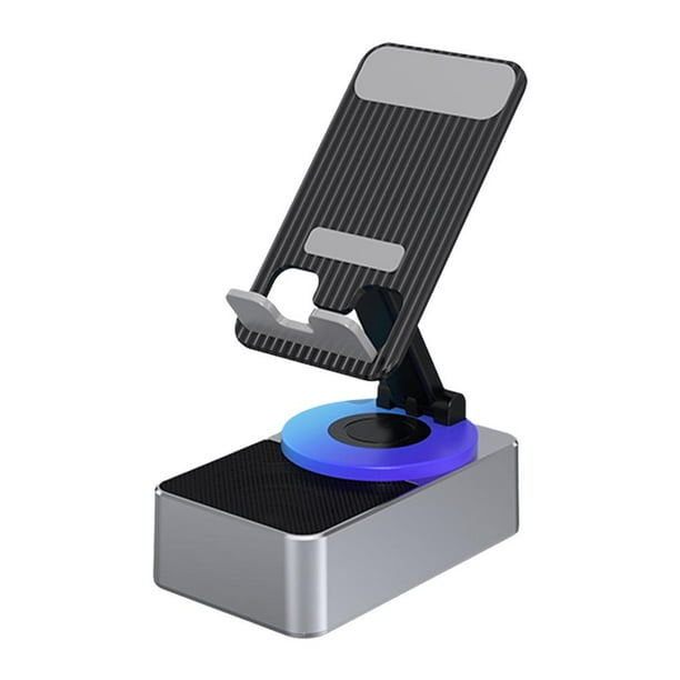EZLIFE Fgbetcv Soporte para teléfono con audio Bluetooth, soporte para teléfono celular con altavoz Bluetooth inalámbrico, soporte para teléfono con altavoz Bluetooth, soporte plegable para teléfono c