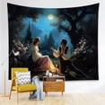 thumbnail image 1 of Tapiz de poliéster para colgar en la pared, escena nocturna romántica, 100 x 70 cm, 1 of 1