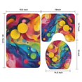 thumbnail image 3 of Colorful Abstract Pattern Bathroom Rugs Sets 3 Piece,Toilet Cover Set,Absorbent Non Slip Bathroom Mats Sets with U-Shaped Contour Rug Toilet Rug Set, 3 of 5