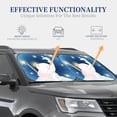 thumbnail image 3 of Kdxio Cute Elephant Sitting In The Moon With Little Bunny Print 2-Piece Sun Shade Front Windshield - Foldable Car Front Window Sunshades For Most Sedans Suv Truck, 3 of 6