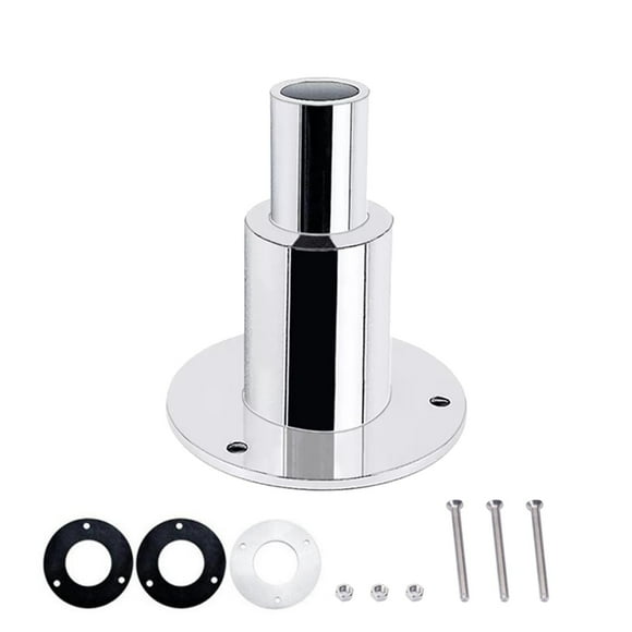 22/24mm Steel Exhaust Pipe Connector for Parking Heater - Marine Grade Steel, Corrosion Resistant with Rubber Pads