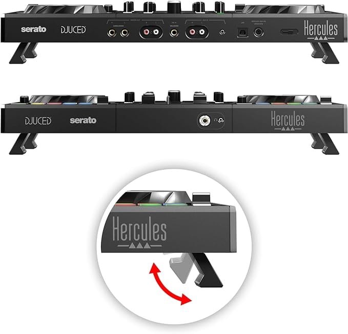 Hercules DJControl Inpulse 500 Silver Edition – 2-Deck DJ Controller with Audio Interface