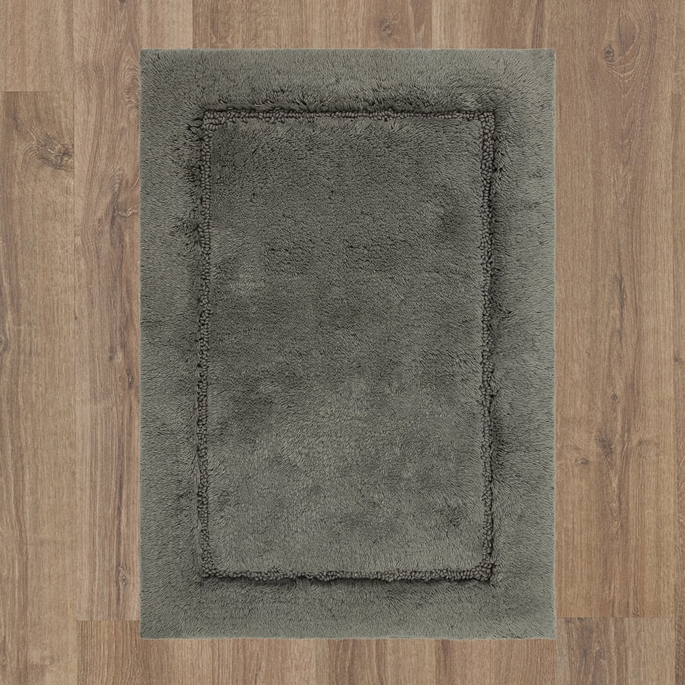 Mohawk Home Regency Plush Stain/Fade Resistant Non-Slip Machine Washable Bath Mat, Cool Grey, 2' 3" x 3' 9"