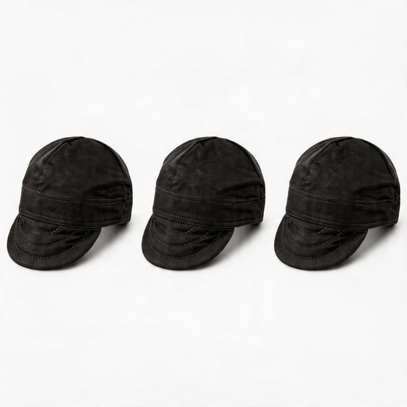 BlinkLLX 3 Pcs Welding Caps Welding Hats for Men Flame Resistant Cotton Welders Caps Mesh Inside Liner Welding Helmet Beanie Elastic Low Crown Hat for Electrician Gas Station (Solid Color Style)