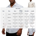 thumbnail image 2 of Mens 100% Cotton Oxford Shirt Long Sleeve formal Cuba Dress Shirts for Men Button Down Work Casual Shirt Size 2XL Gray, 2 of 7