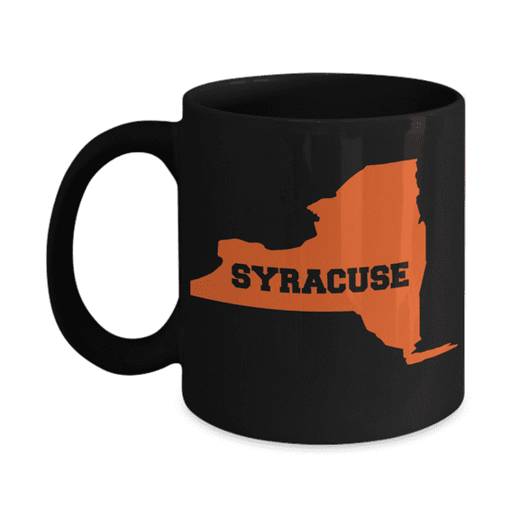 I Am From New York Personalized Syracuse City Gift Coffee mug-Black Porcelain Coffee Mug 11 oz