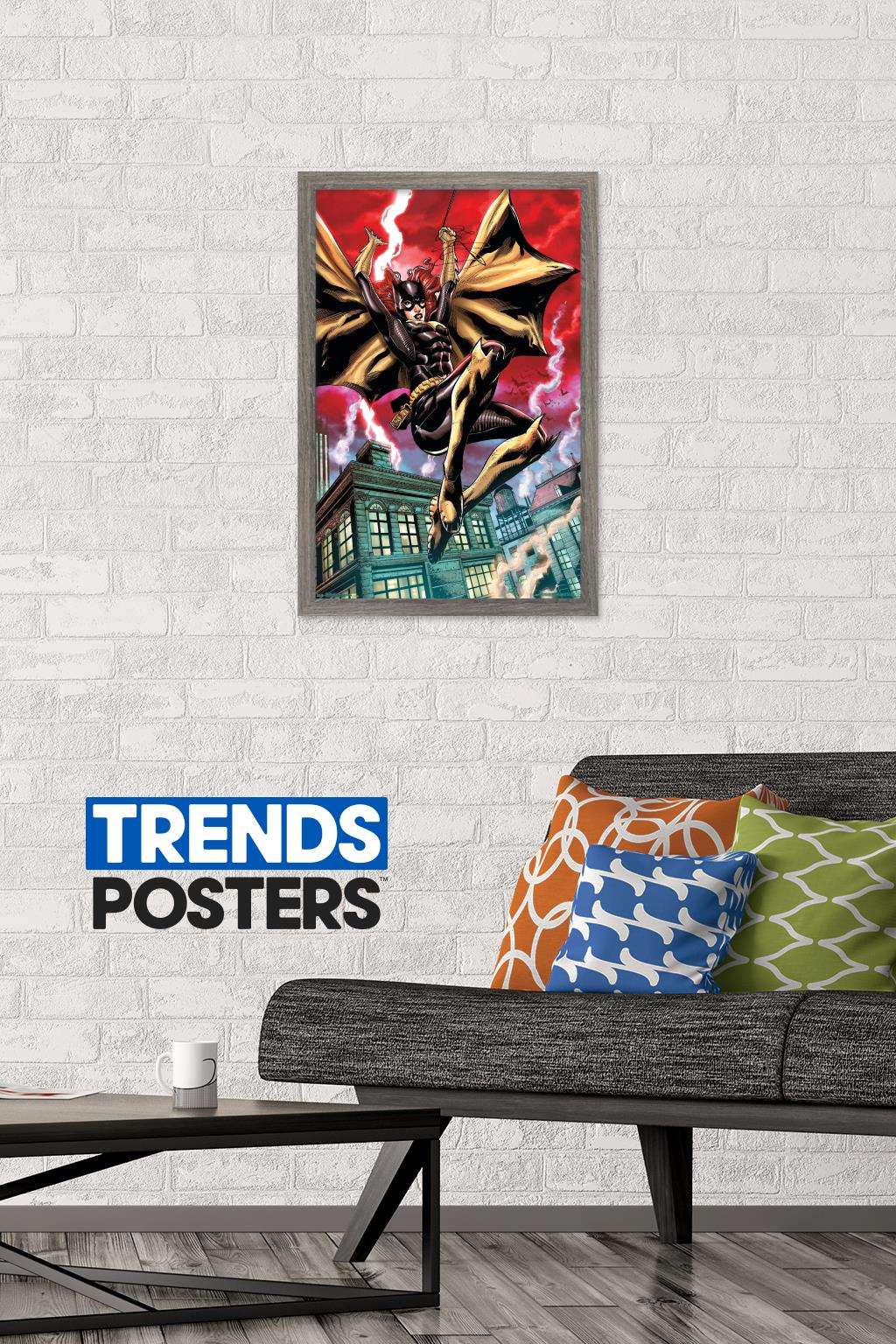 DC Comics - Batgirl - Action Wall Poster, 14.725" x 22.375", Framed