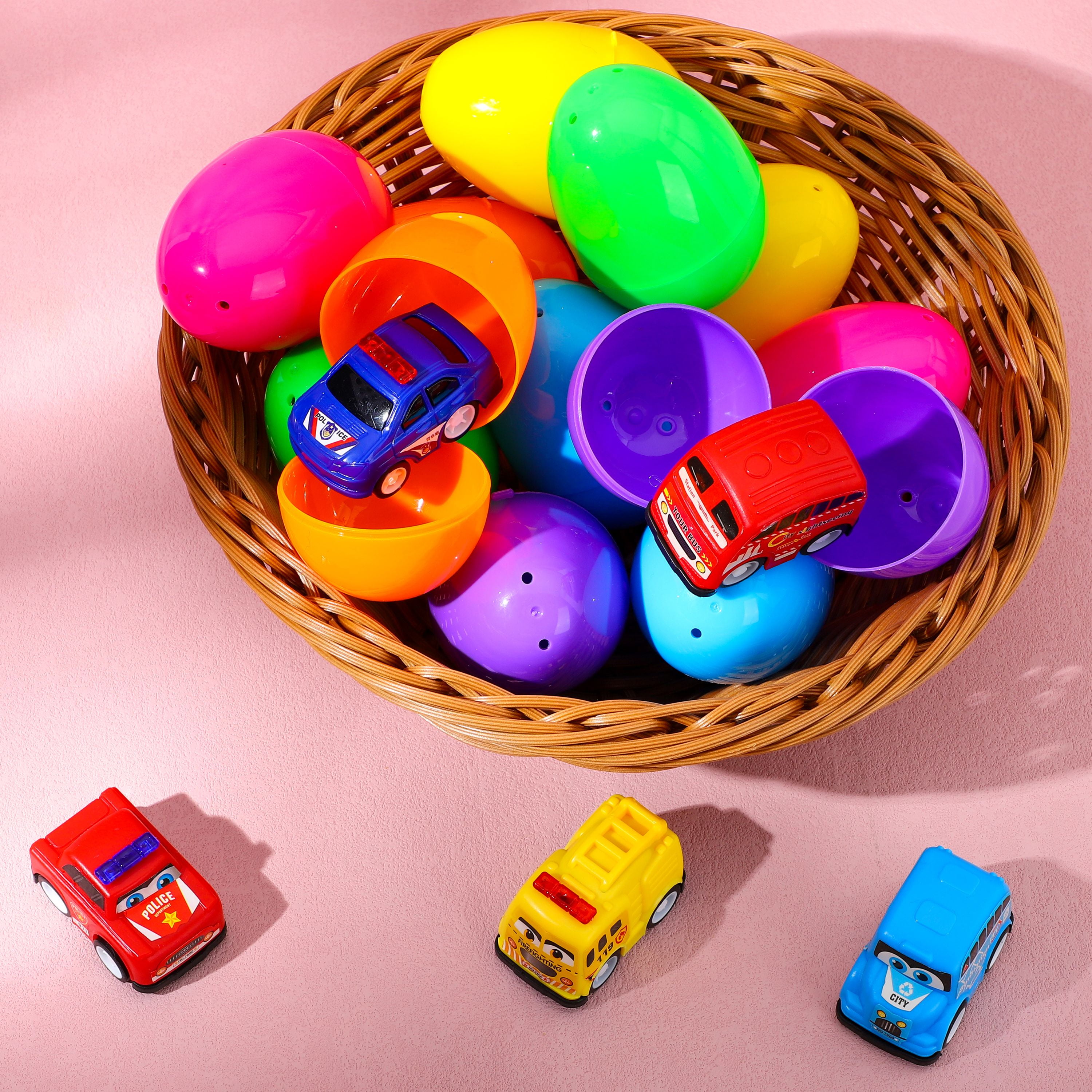 JOYFY 24 Packs Easter Eggs with Toys,Easter Eggs with Toys Fillers for Toddlers,Easter Egg Hunt Easter Basket Stuffers for Kids