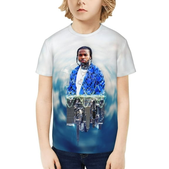 Pop Smoke Kids T-Shirt 3d Printed Graphic T-Shirts Boys And Girls Short Sleeve Shirts For Youth Kids X-Small
