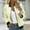 Yellow, variant on BZGTZT Women's Stand Collar Zip Up Color Block Jacket Trendy Vacation Coat Lightweight Short Outerwear With Pockets
