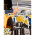 thumbnail image 5 of Fsddascl Summer Lemon Outdoor Tablecloth - 54x54 Inch Square Dining Table Cover, Spring Leaf Watercolor Pastoral Plant Waterproof Outdoor Table Cloth with Umbrella Hole & Zipper for Picnic/Patio, 5 of 7