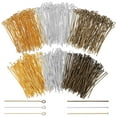 thumbnail image 1 of OULII 1Set Bulk Metal Eye Pins and Flat Head Pins Multicolor Jewelry Making Tools for Bracelets, 1 of 8
