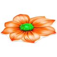 thumbnail image 3 of Floral Area Rugs Peony Flower Shape Area Rugs Non-Slip Rugs Floral Shaggy Carpet Bath Mat for Bedroom Living Room and Sofa, Orange, 2'x2', 3 of 7