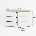thumbnail image 6 of Cterwk 6 Drawers Dresser Modern Wood Storage Cabinet for Bedroom, Hallway, Entryway, Living Room, 6 of 9