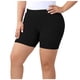 thumbnail image 3 of TaTaai Women's Plus Size Ribbed Yoga Shorts 3 Inch Elastic Waist Stretchy High Waist Athletic Gym Workout Non See Through Tummy Control Casual Lounge Bottoms Gift, 3 of 8