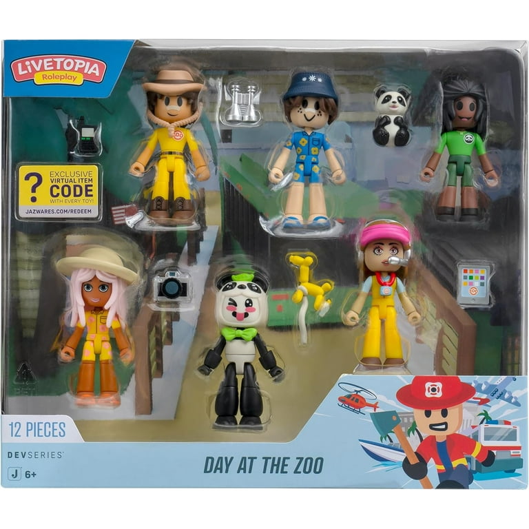 DevSeries Livetopia Roleplay Day at the Zoo Pack Playset with 6