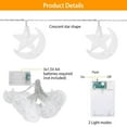 thumbnail image 2 of Moon Star String 30 Led 15FT Warm Lights Fairy Ramadan, Xmas, Wedding Decoration, 2 of 5