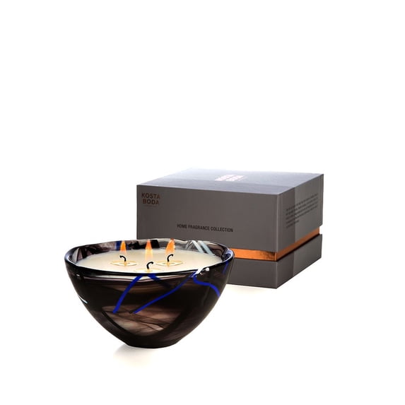 Kosta Boda Home Fragrance Collection Small Black Contrast (Blushing Pink) Candle