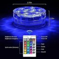 thumbnail image 2 of Underwater Led Lights Pool Lights with Remote Suction CupsSubmersible LED Lights Waterproof Multi Color Battery Operated for Wedding,Festival Celebrat, 2 of 5