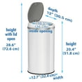 thumbnail image 6 of iTouchless 8 Gallon Round Matte White Steel Sensor Trash Can with Deodorizer, 6 of 6