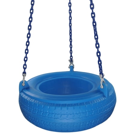 Swing Set Stuff Inc Plastic Tire Swing With Coated Chain Blue