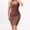 Coffee, variant on Generic Shapewear Slip Dress for Women Full Slip Body Shaper Tummy Control Under Dress Seamless Spaghetti Strap