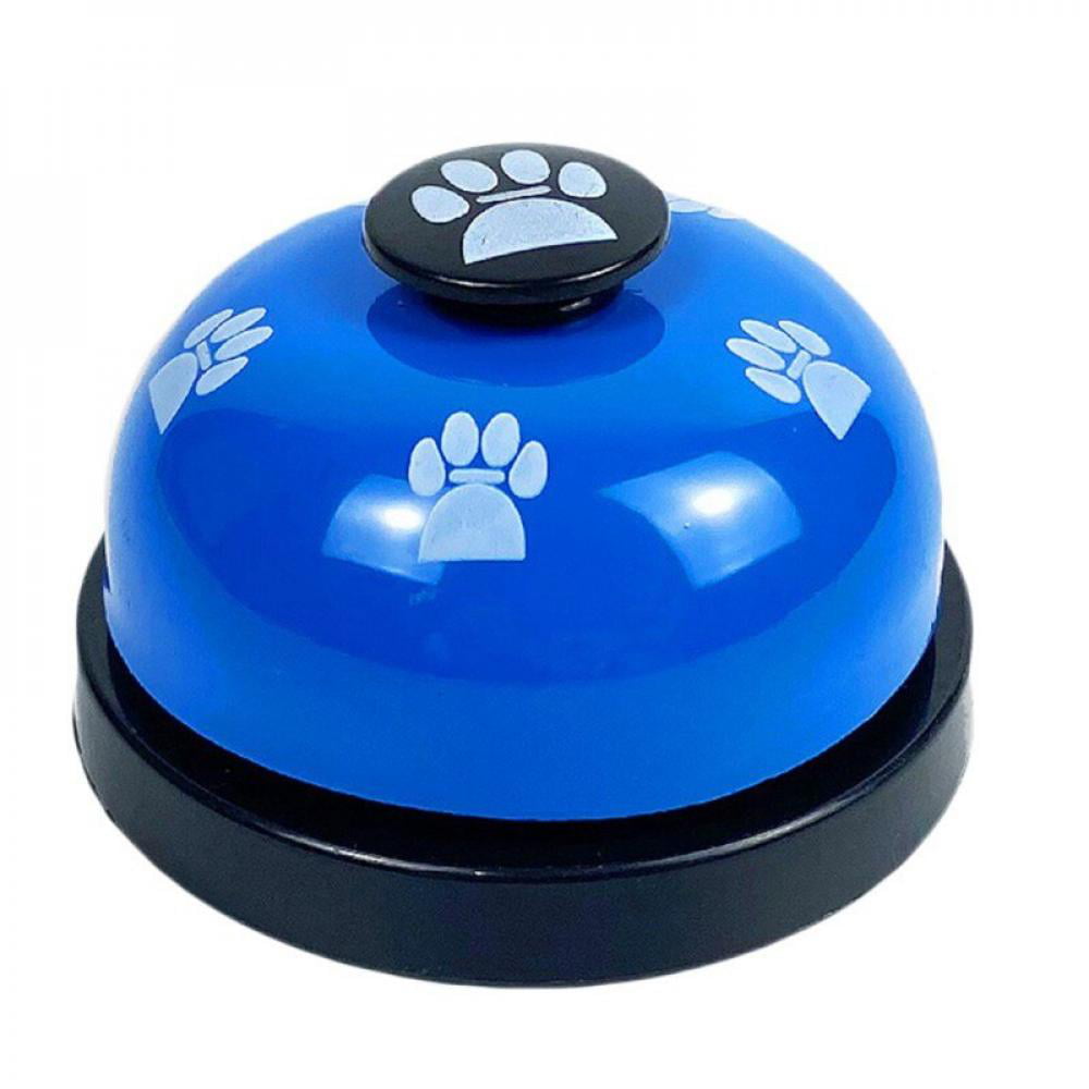 Effective Communication Device for Dog Cat Dog Training Bell Train IQ Blue 2.8 Inch Auoker Metal Dog Puzzle Toy with Footprint Pattern Easy to Press Clear Sound