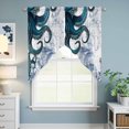 thumbnail image 6 of Swag Valance Curtains for Windows, Nautical Blue Octopus Light Filtering Kitchen Curtains with Rod Pocket, Coastal Ocean Summer Boat Window Treatment Valances for Living Room, 36x36 - 2 PCS, 6 of 9