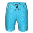 thumbnail image 4 of Kdxio Sky Blue Glitter Pattern Mens Casual Shorts - Drawstring Summer Beach Sports Shorts for Men, 4 of 9